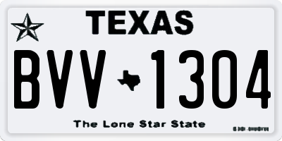 TX license plate BVV1304