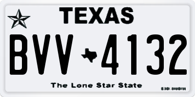 TX license plate BVV4132