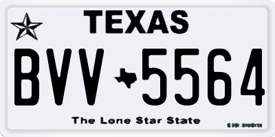 TX license plate BVV5564