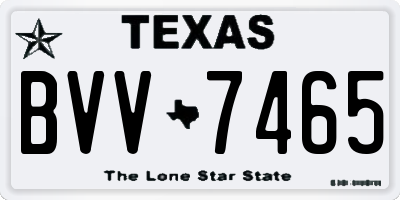 TX license plate BVV7465
