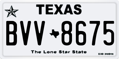 TX license plate BVV8675