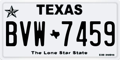 TX license plate BVW7459