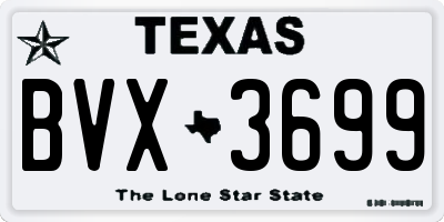TX license plate BVX3699
