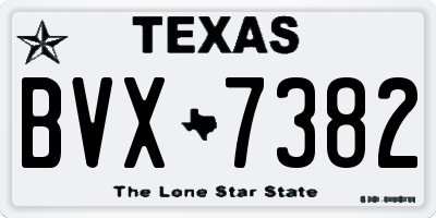 TX license plate BVX7382