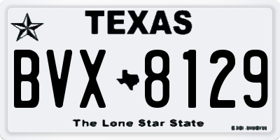 TX license plate BVX8129