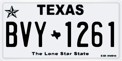 TX license plate BVY1261