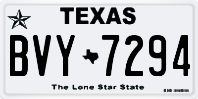 TX license plate BVY7294