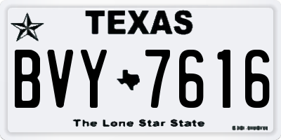TX license plate BVY7616