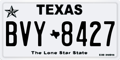 TX license plate BVY8427