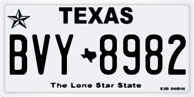 TX license plate BVY8982