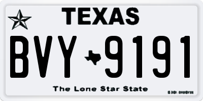 TX license plate BVY9191