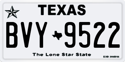 TX license plate BVY9522