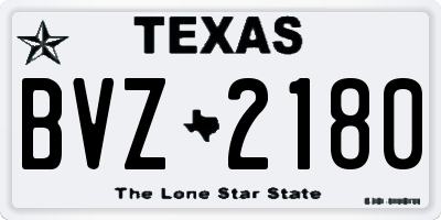 TX license plate BVZ2180