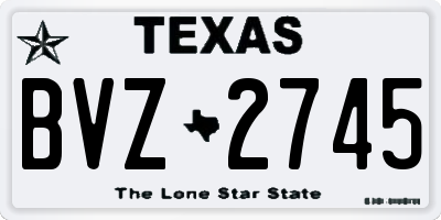 TX license plate BVZ2745