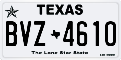 TX license plate BVZ4610