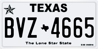 TX license plate BVZ4665