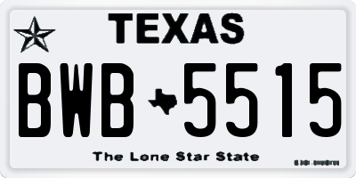 TX license plate BWB5515