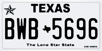 TX license plate BWB5696