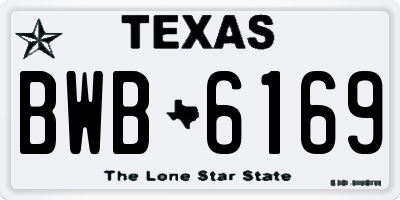 TX license plate BWB6169