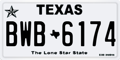 TX license plate BWB6174