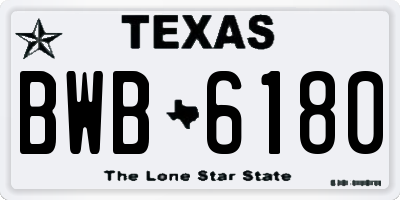 TX license plate BWB6180