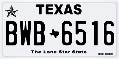 TX license plate BWB6516