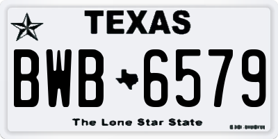 TX license plate BWB6579