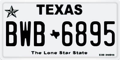 TX license plate BWB6895