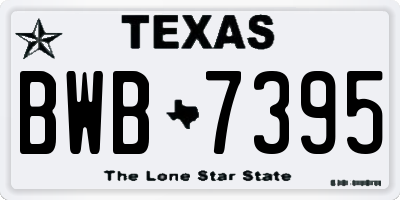 TX license plate BWB7395