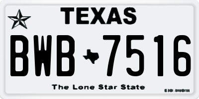 TX license plate BWB7516