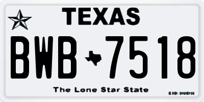 TX license plate BWB7518