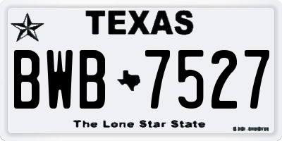 TX license plate BWB7527
