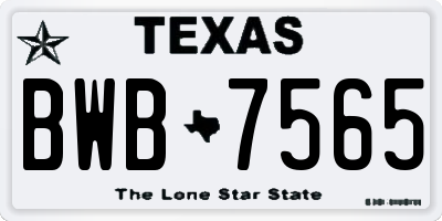 TX license plate BWB7565