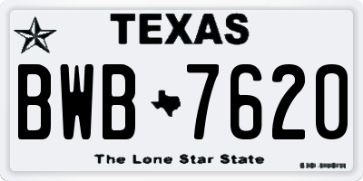 TX license plate BWB7620