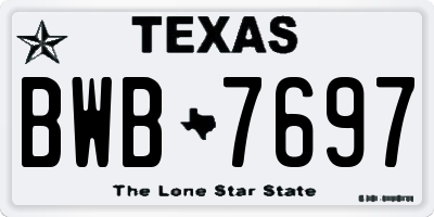 TX license plate BWB7697
