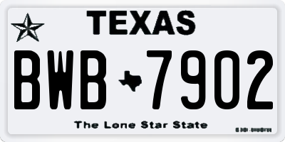 TX license plate BWB7902