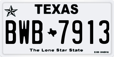 TX license plate BWB7913