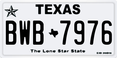 TX license plate BWB7976