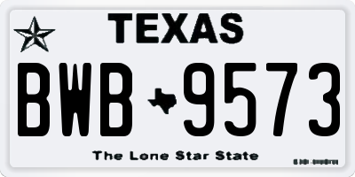 TX license plate BWB9573