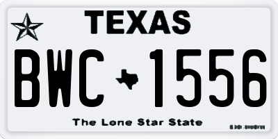 TX license plate BWC1556