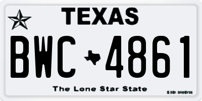TX license plate BWC4861