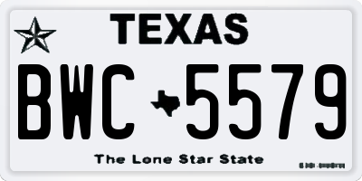 TX license plate BWC5579