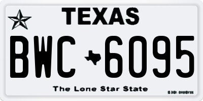 TX license plate BWC6095