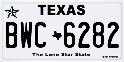 TX license plate BWC6282
