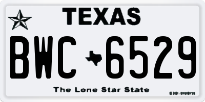 TX license plate BWC6529