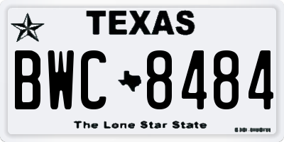 TX license plate BWC8484