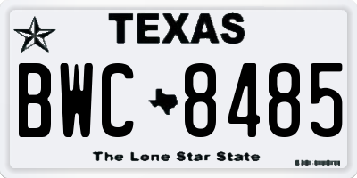 TX license plate BWC8485