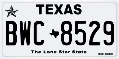 TX license plate BWC8529