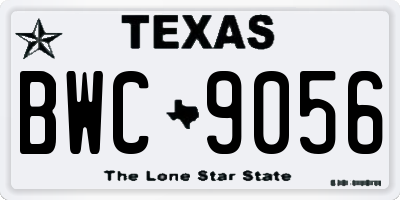 TX license plate BWC9056