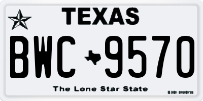 TX license plate BWC9570